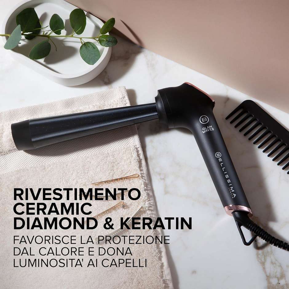 Bellissima Glam Waves 11856, arricciacapelli conico con 5 temperature