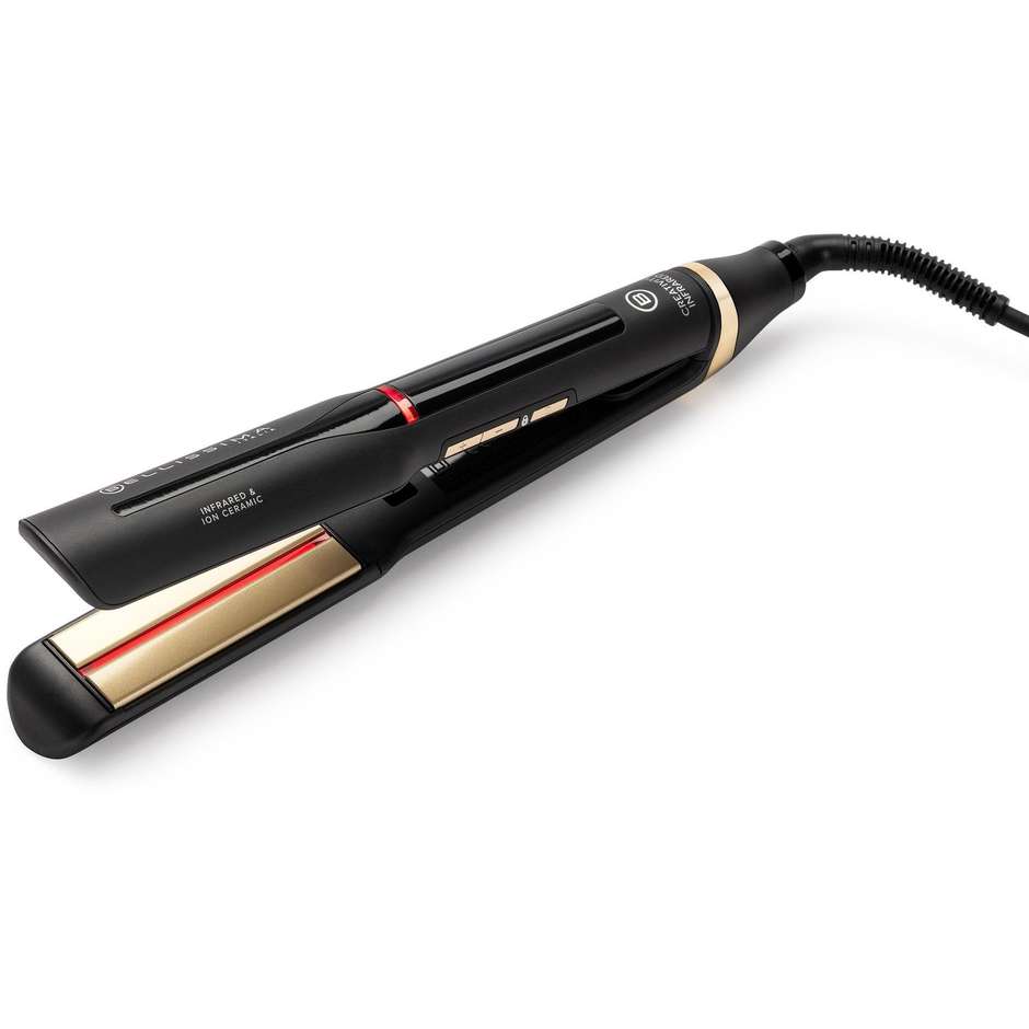 Bellissima Imetec Piastra per capelli 11 temperature regolabili da 130 °C a 230 °C Potenza 60 W Colore Nero
