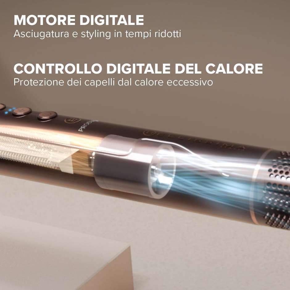 Bellissima Imetec Prodigy 11956 Styler Digitale ad Aria 6 in 1 Marrone 1200W