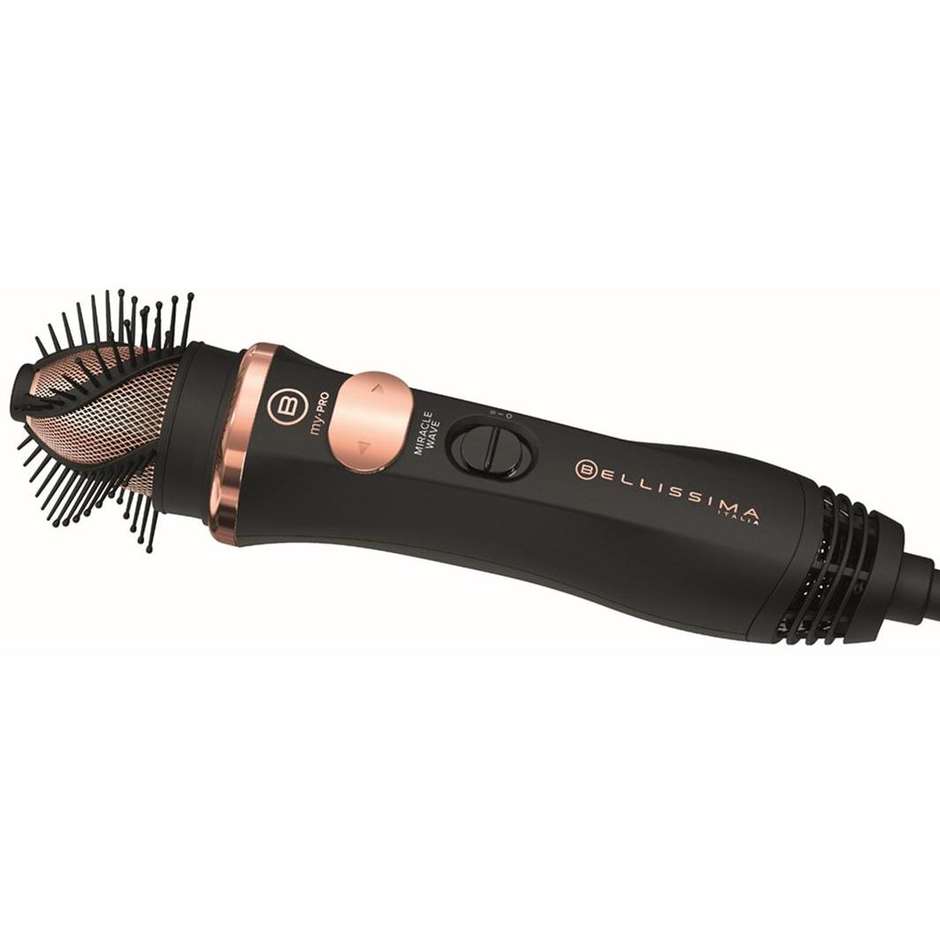 Bellissima Miracle Wave GH19 1100 Spazzola ad aria rotante ceramica 1100W Nero Rosa