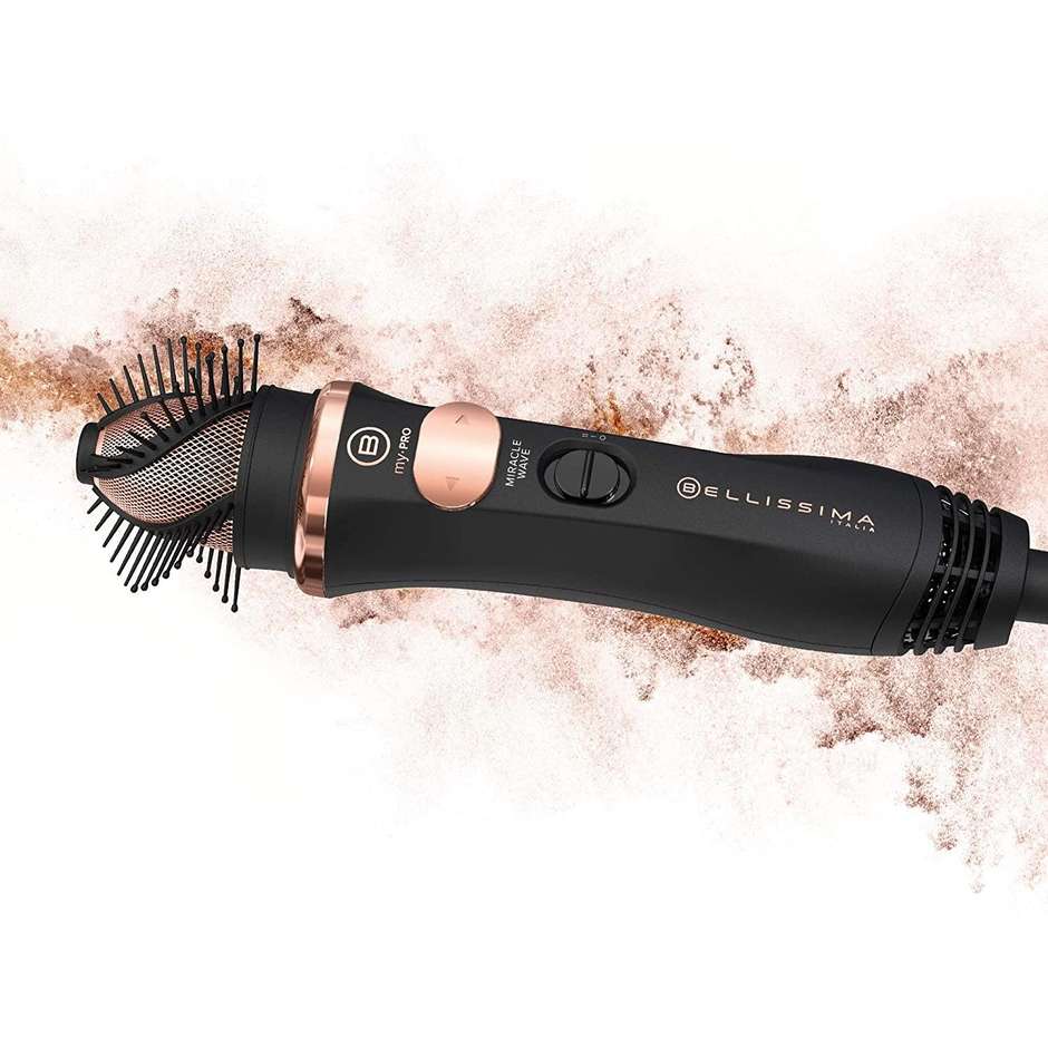 Bellissima Miracle Wave GH19 1100 Spazzola ad aria rotante ceramica 1100W Nero Rosa