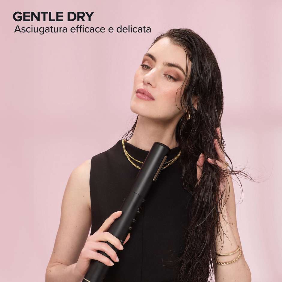 Bellissima Prodigy 21006 Styler Digitale ad Aria 4 in 1 Nero/Oro 1200W