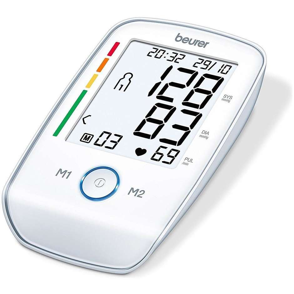 Beurer BM 45 Misuratore di Pressione da Braccio con Display XL Retroilluminato Bianco