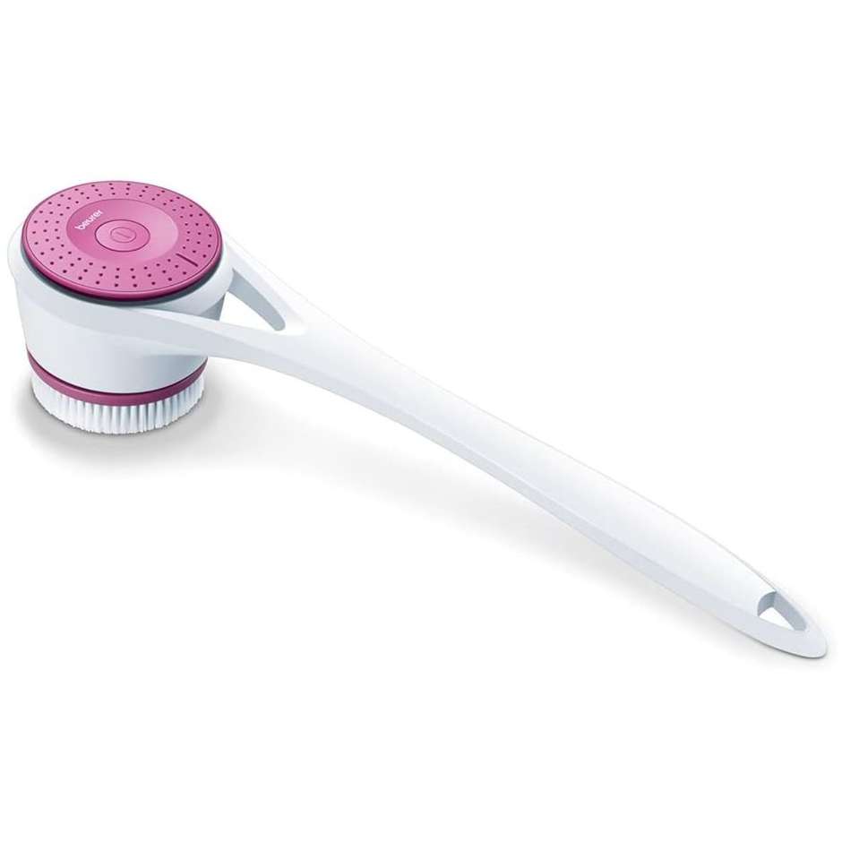 Beurer FC 25 Spazzola Corpo Rotante per Pulizia della Pelle +  Accessori Spazzola Colore Bianco, Rosa