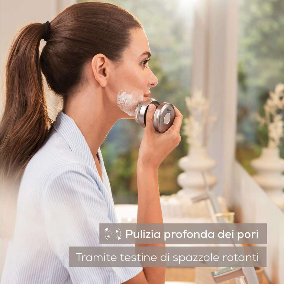 Beurer FC 59 Dual Spazzola Viso Elettrica 3 Accessori Batteria Ricaricabile