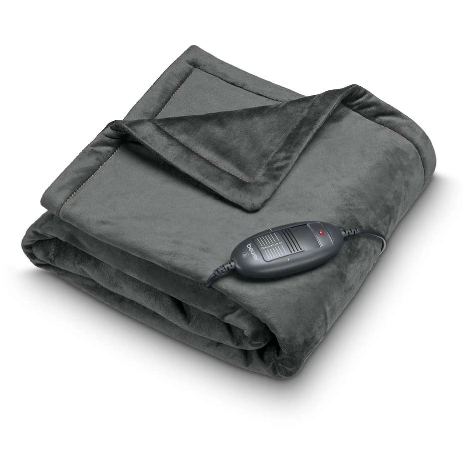 Beurer HD 1R Cosy+, termocoperta grigia 150 × 130 cm con 6 livelli di temperatura