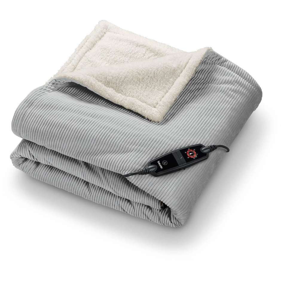 Beurer HD 81 Cord Light Grey GP Termocoperta 180 × 130 cm 6 livelli grigio chiaro