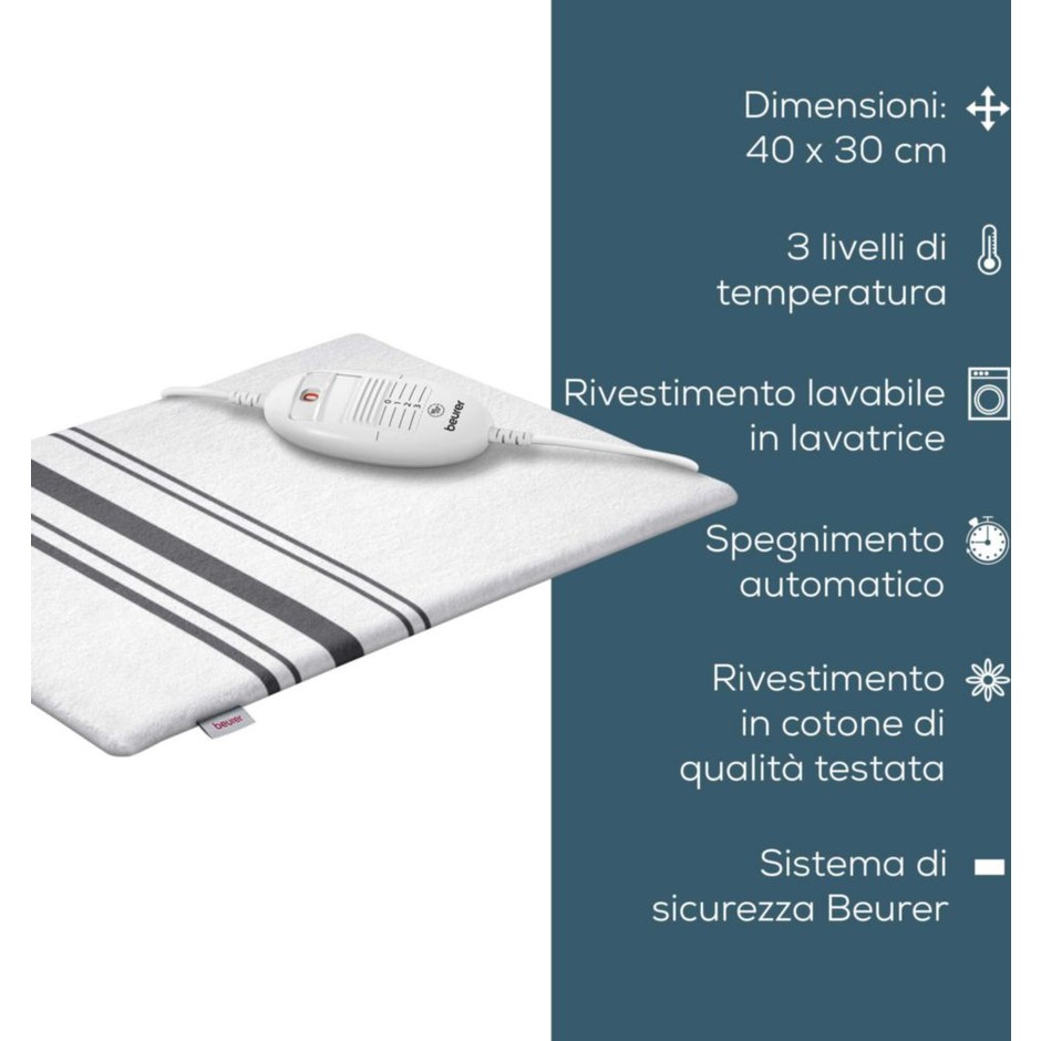 Beurer HK 26 Termoforo con rivestimento in cotone 40 × 30 cm