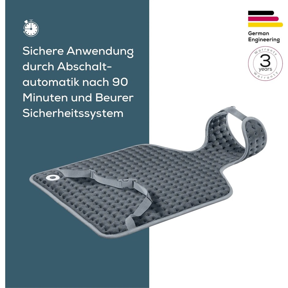 Beurer HK 64 Cosy Grey Termoforo per schiena e cervicale