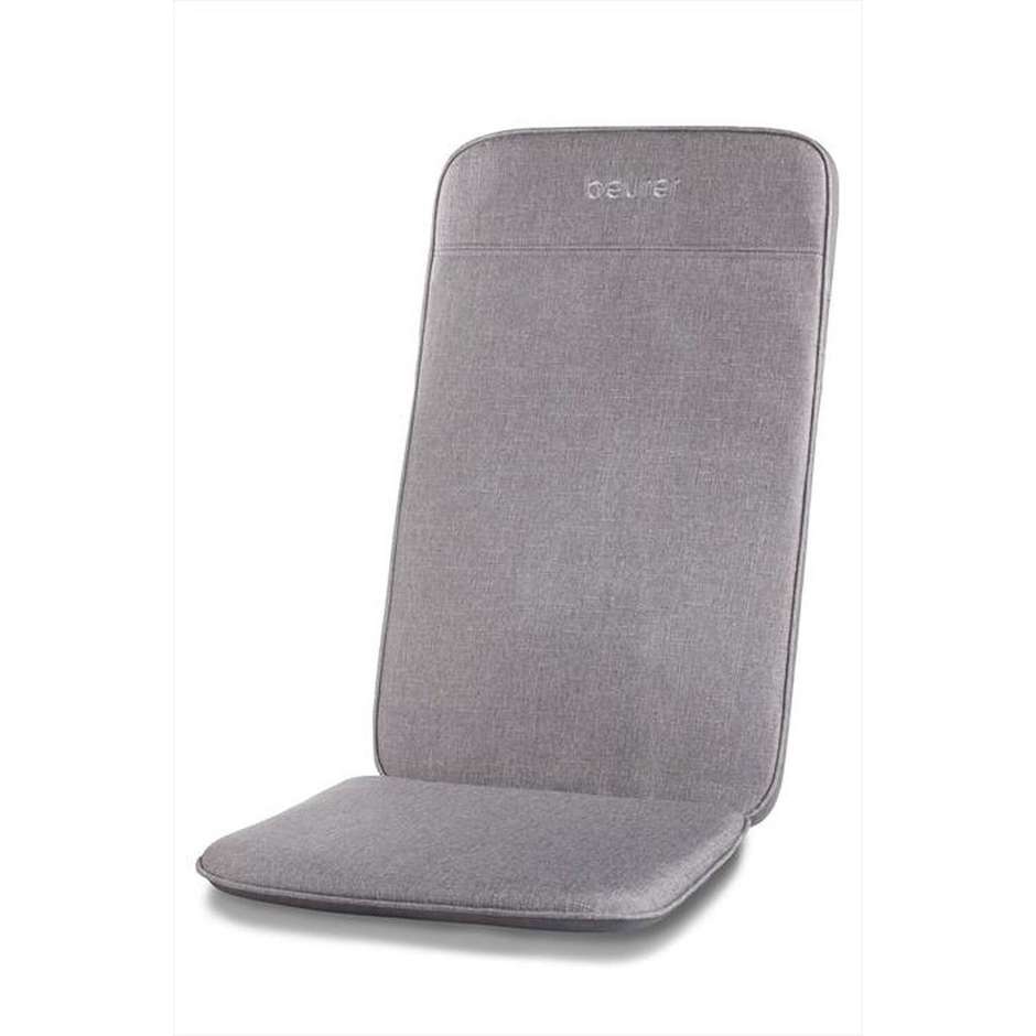 Beurer MG202 - Sedile Massaggiante Shiatsu Extra Sottile, 4 Testine, 2 Livelli di Intensità, Grigio