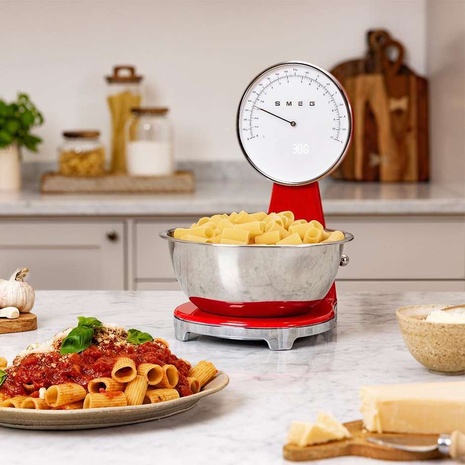 bilancia kitchen scale red         50's style