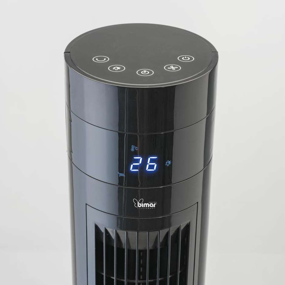 Bimar VC112 Ventilatore a Colonna Torre senza Pale 3 Velocita Colore Nero