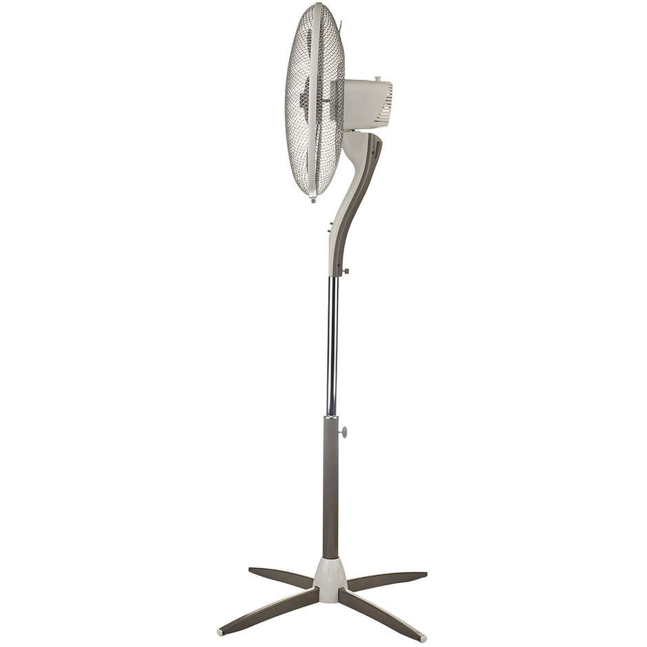 Bimar VP433 Ventilatore a Piantana 40 cm, Motore a Induzione 55W, 3 Velocità, Oscillazione 90°, Inclinazione 20°, Bianco/Grigio