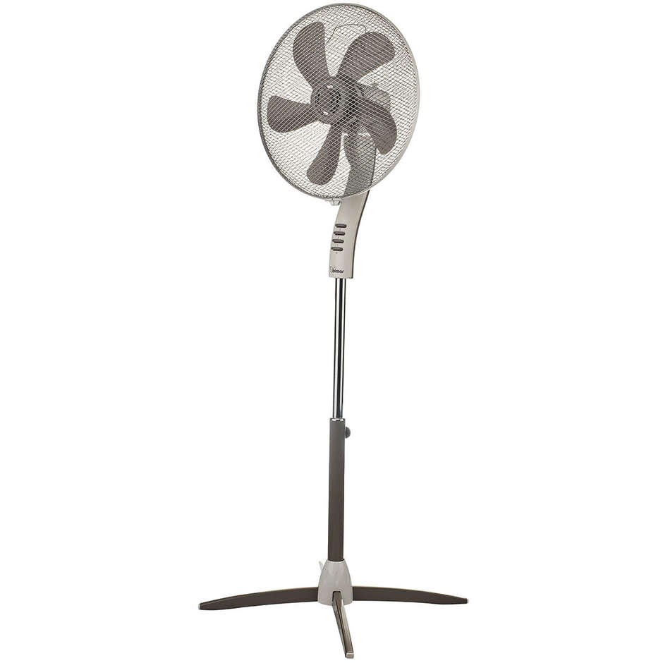 BIMAR VP433 Ventilatore a Piantana con Asta Telescopica Ø 39 cm 55 W 3 Velocità Silver / Grigio Metallizzato