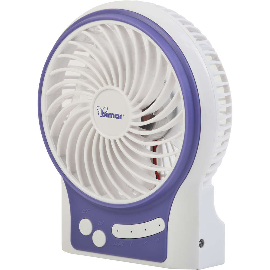 Bimar VT16 mini ventilatore usb Diametro 9 cm colore Bianco,Viola