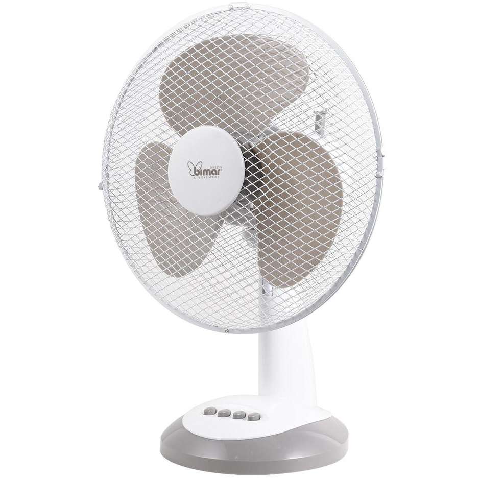 BIMAR VT315 Ventilatore a Piantana con Asta Telescopica Ø 40 cm 40 W 3 Velocità Silver / Grigio Metallizzato