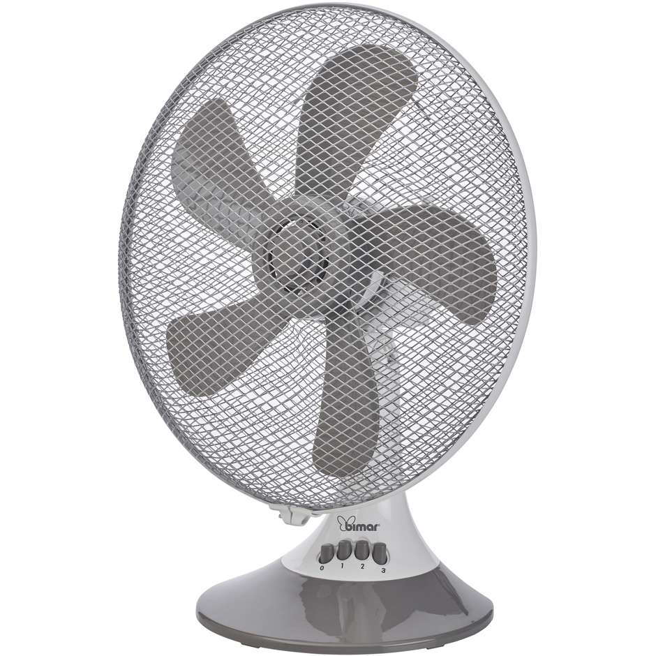 Bimar VT433 Ventilatore da Tavolo 40 cm, 3 Velocità, 45 W, Grigio e Bianco
