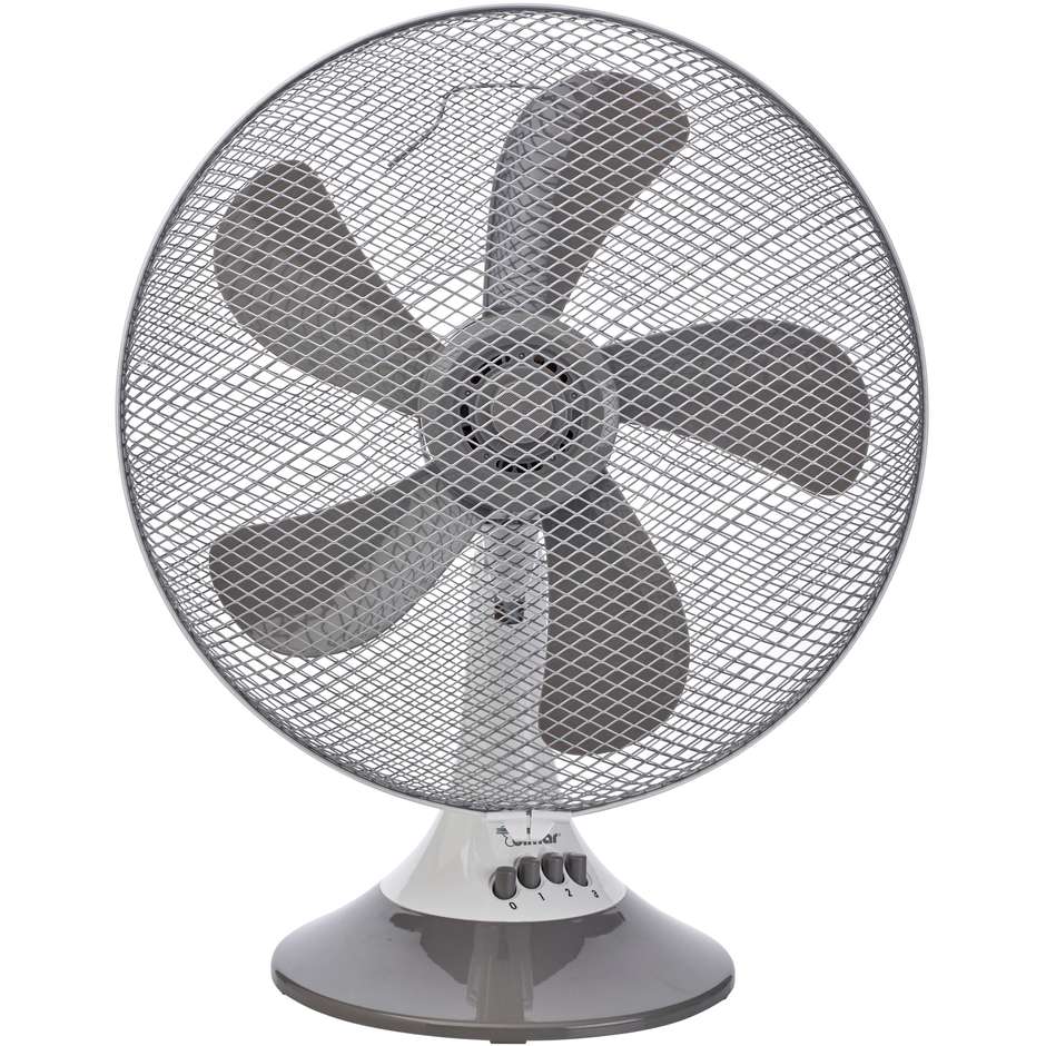 Bimar VT433 Ventilatore da Tavolo 40 cm, 3 Velocità, 45 W, Grigio e Bianco