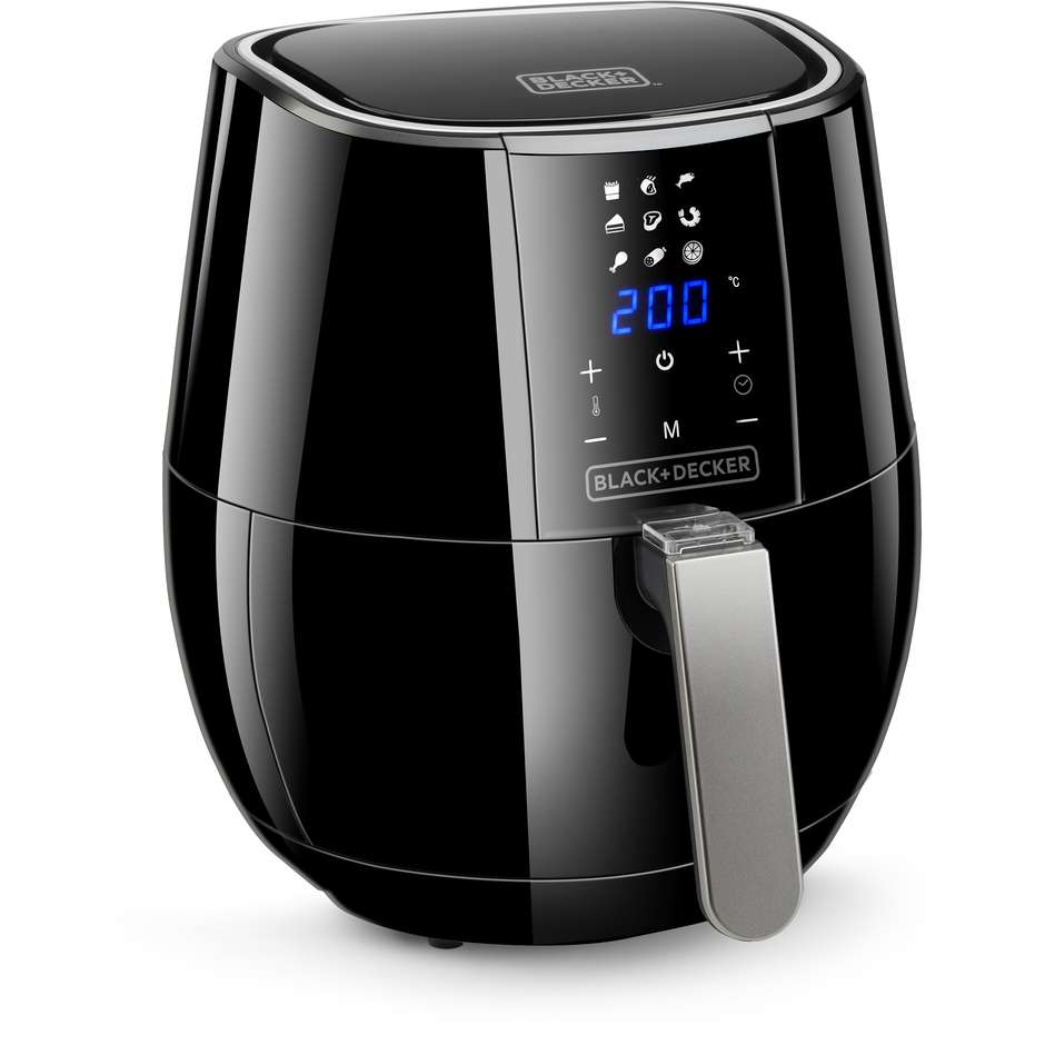 Black&Decker BXAF3500E Friggitrice ad Aria 3.5 L 1500 W 9 Programmi Touch Digitale Nero