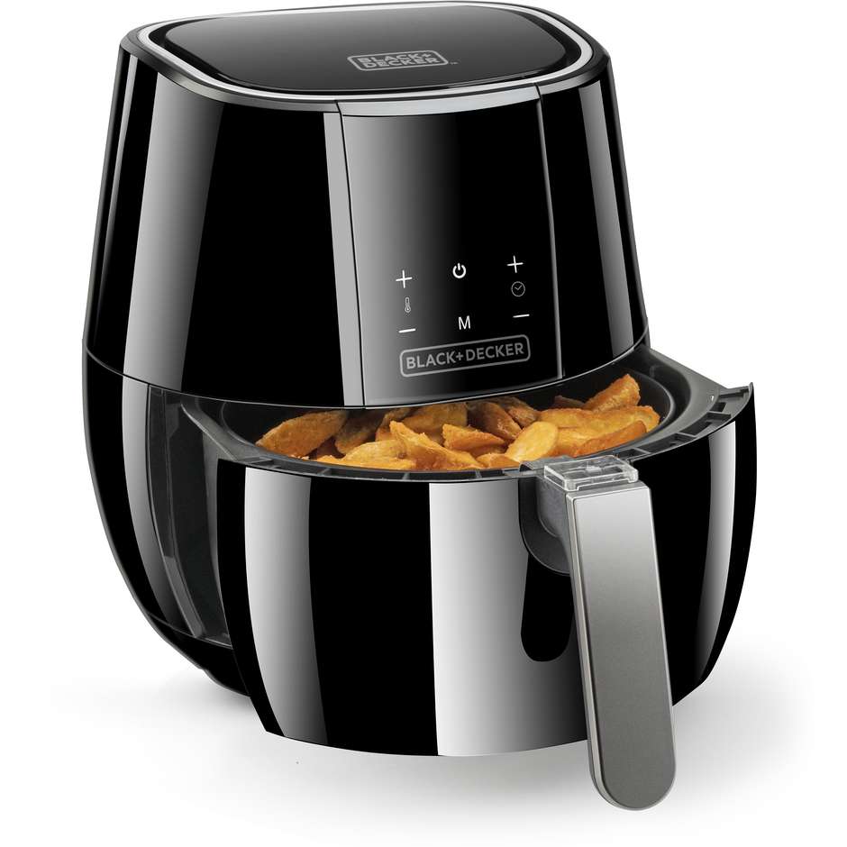 Black&Decker BXAF3500E Friggitrice ad Aria 3.5 L 1500 W 9 Programmi Touch Digitale Nero