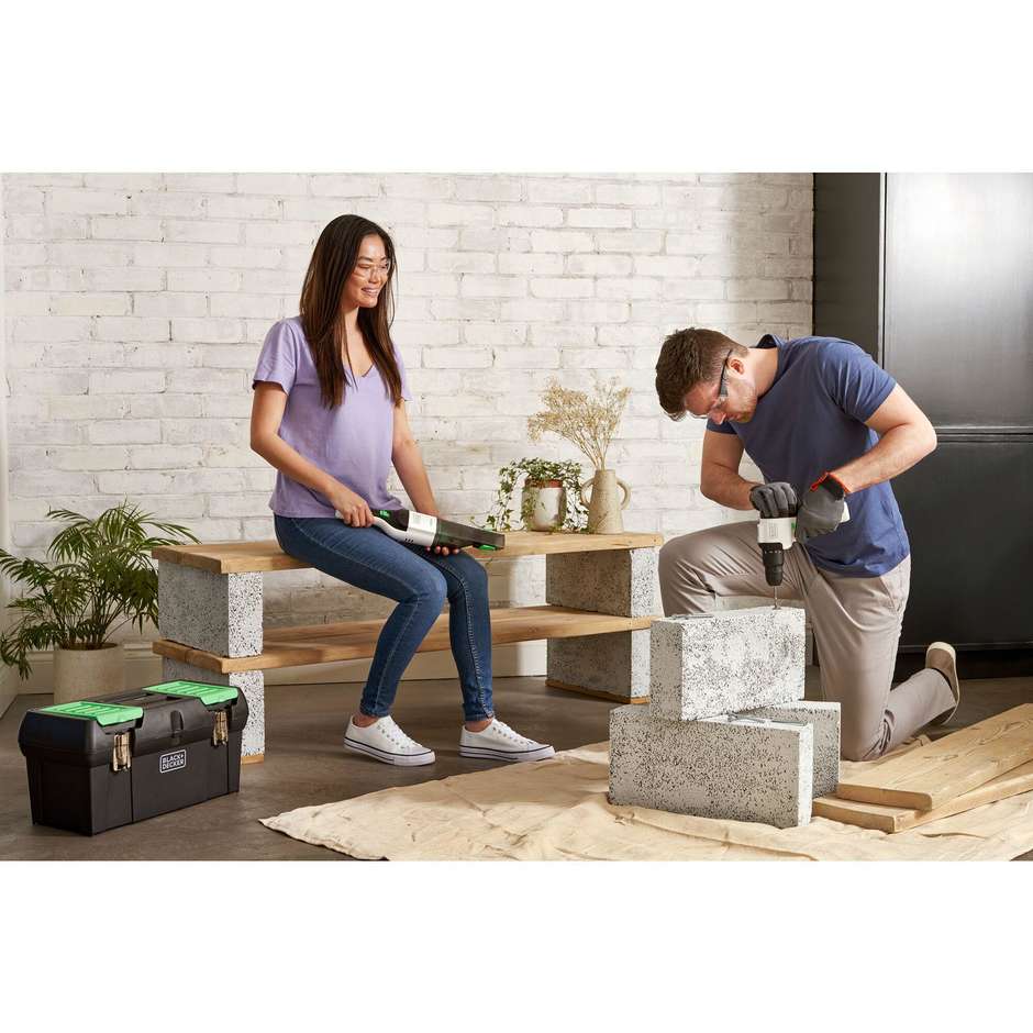 Black&Decker REVHV8C Aspirabriciole Ricaricabile Capacitàà 0,5 Lt colore bianco e grigio