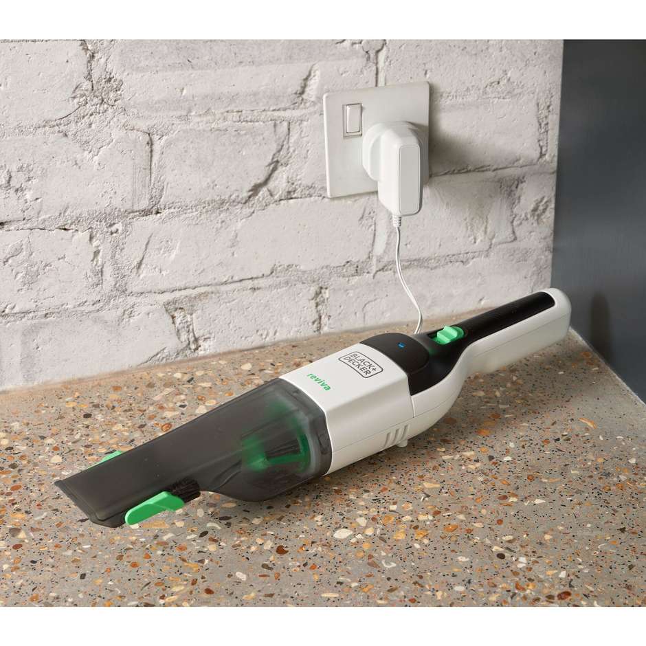 Black&Decker REVHV8C Aspirabriciole Ricaricabile Portatile 7,2V 0,5L Bianco e Grigio
