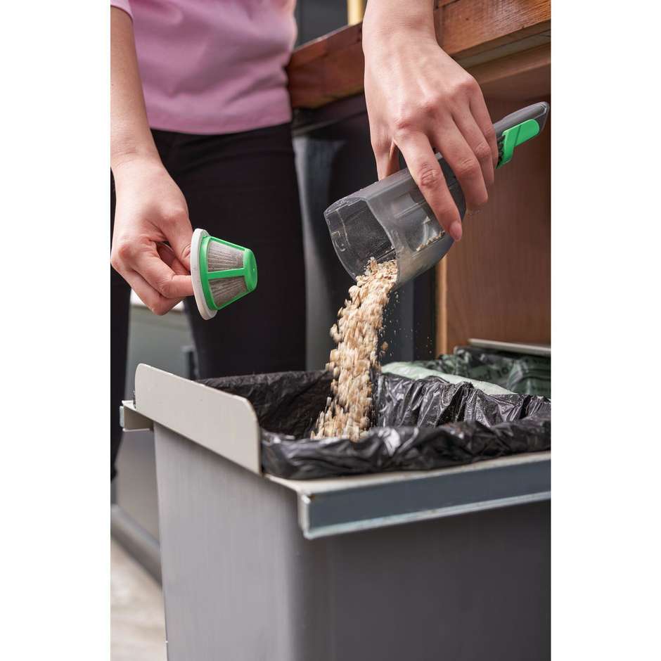 Black&Decker REVHV8C Aspirabriciole Ricaricabile Portatile 7,2V 0,5L Bianco e Grigio