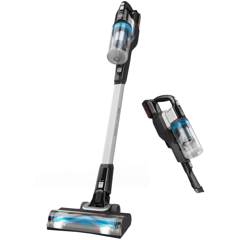 Black & Decker BHFEB520D1 Aspirapolvere senza filo Senza sacchetto Colore Nero Trasparente, Bianco