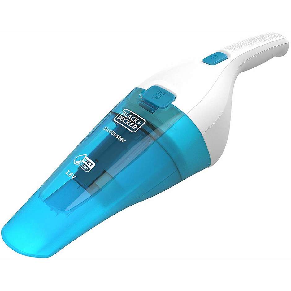 Black & Decker Dustbuster Wet & Dry WDC115WA-QW Aspirabriciole per Solidi e Liquidi Litio 3,6V con Bocchetta Raschietto