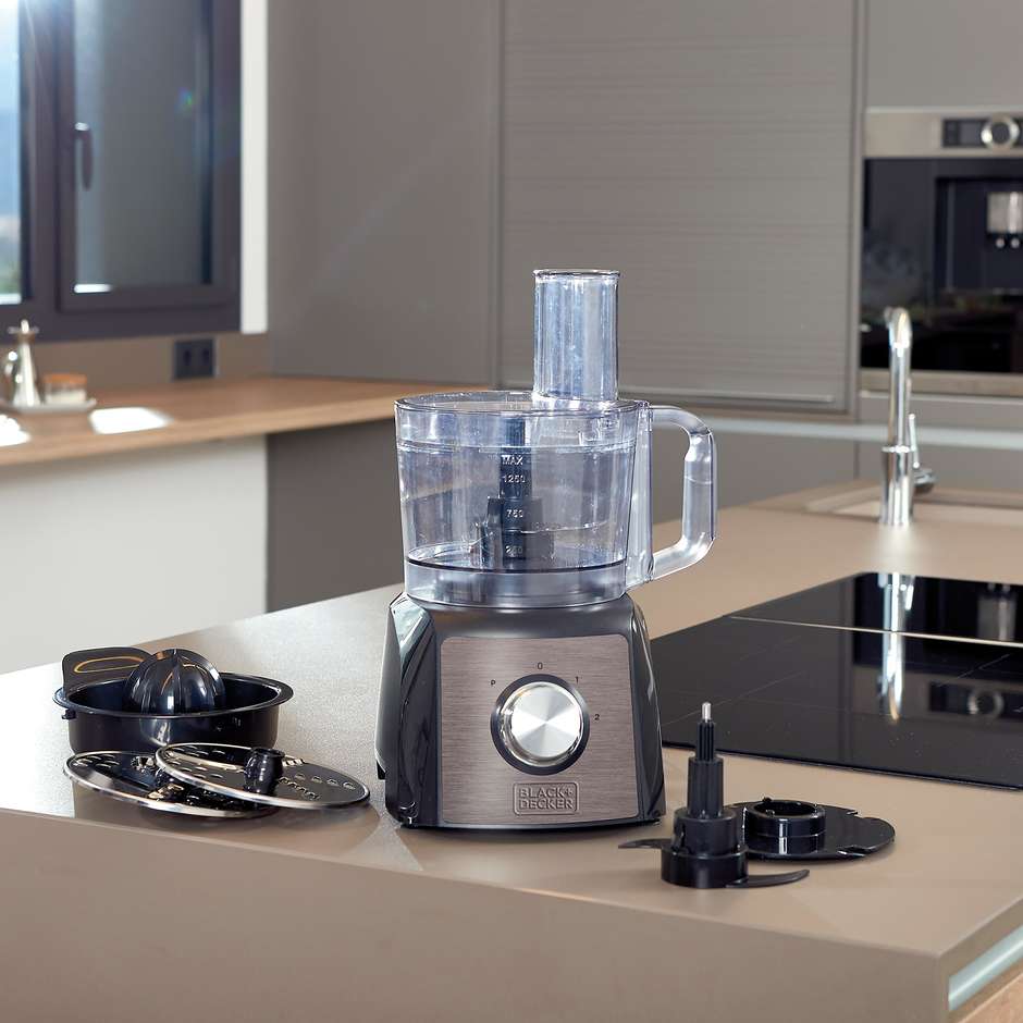 Black & Decker ES9250050B Robot da Cucina Elettrico Potenza 1200 W  Colore Grigio