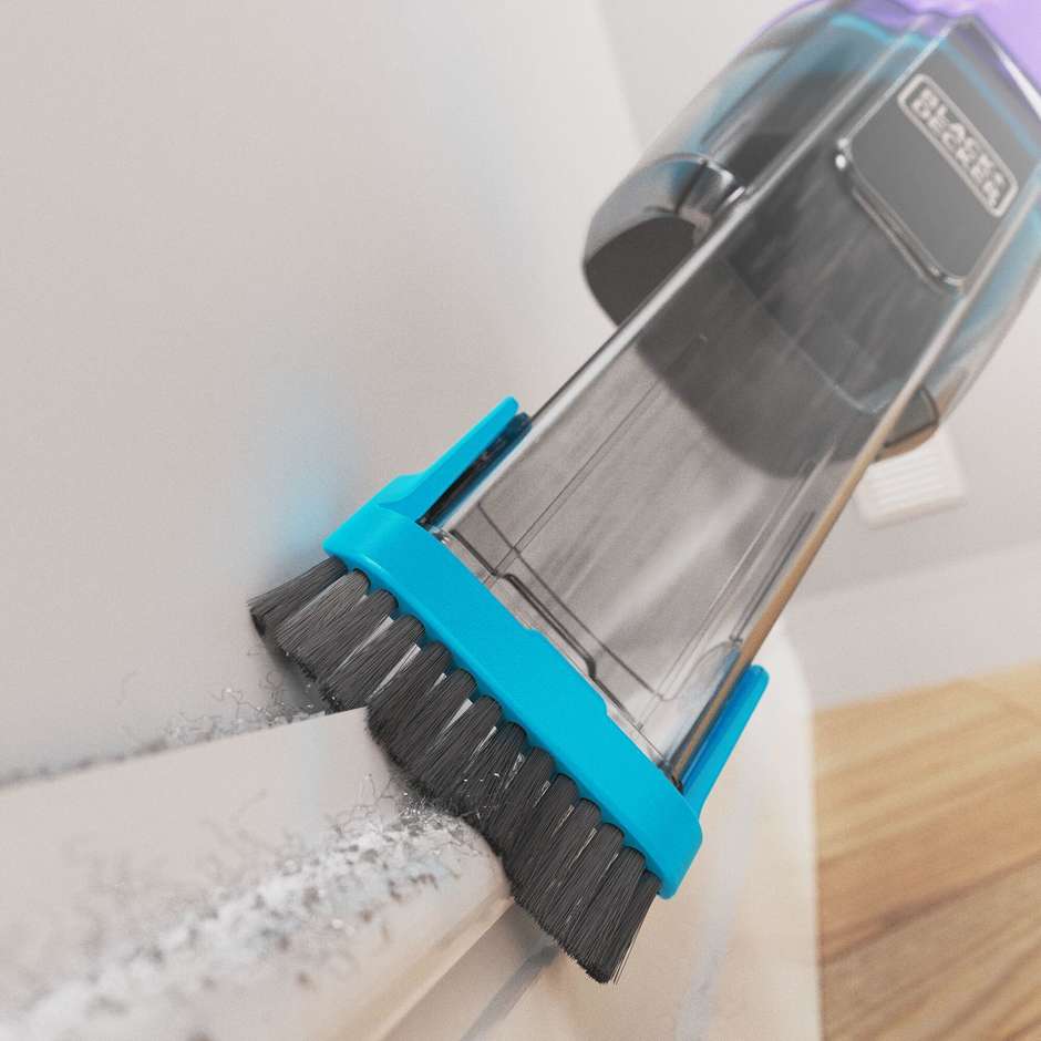 Black & Decker NVD220BP Dustbuster Aspirabriciole Senza Filo a Batteria Litio 7,2V con Bocchetta Fessure e Spazzola