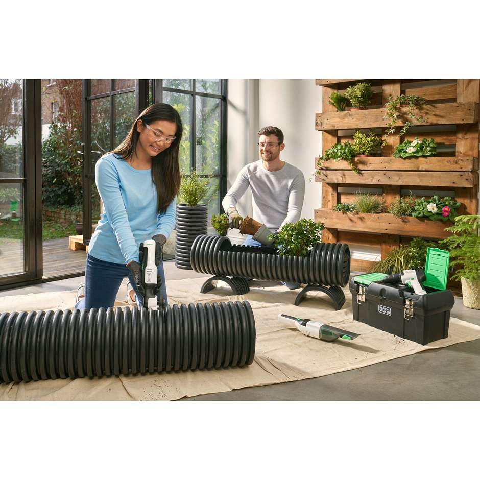 Black & Decker REVHV8C-QW aspirabriciole a batteria 7,2 V, 19 AW