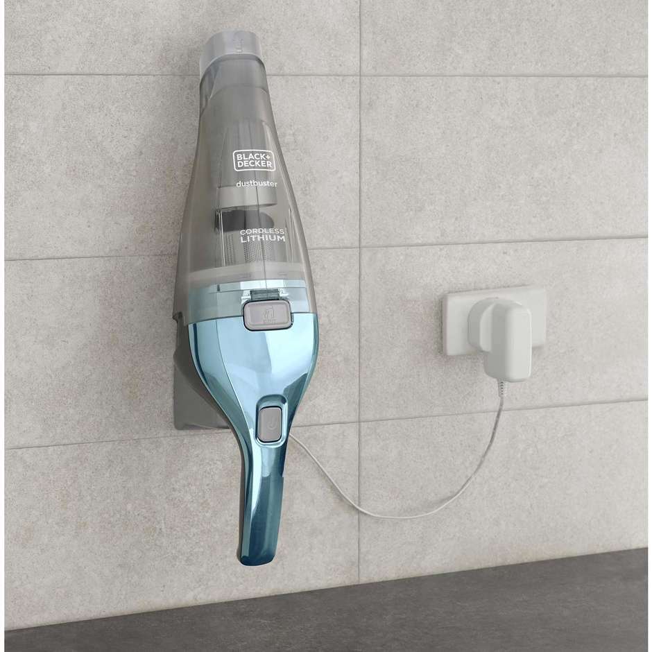 Black+Decker NVC220WBC Aspirabriciole Ricaricabile Senza Fili 385 ml Blu/Titanio