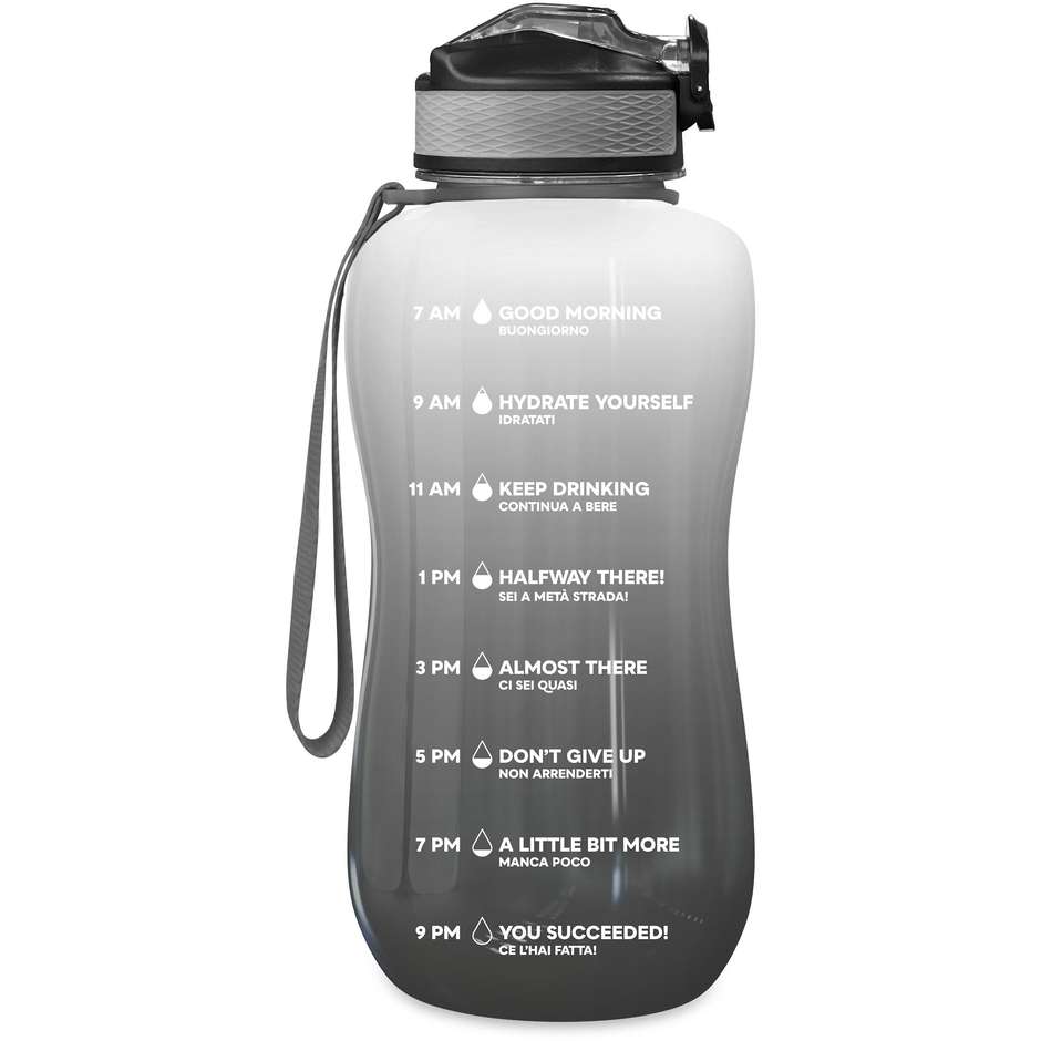 borraccia motivazionale 2.2l  blackwhite
