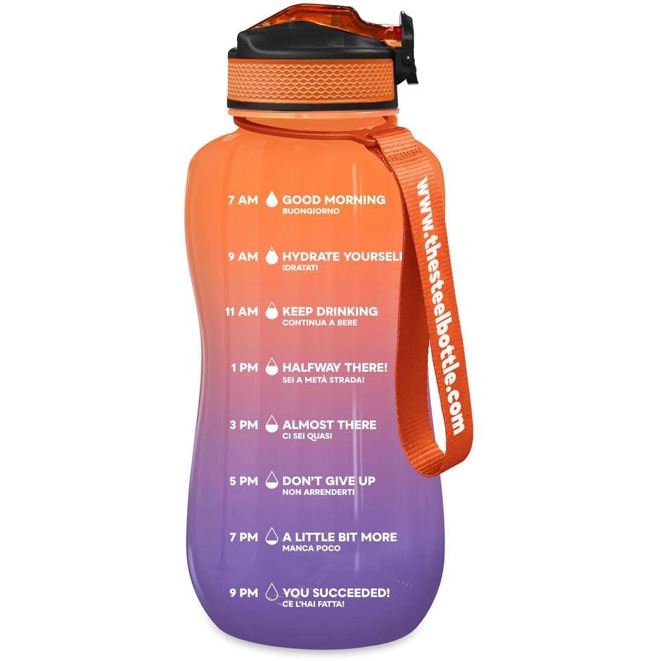 borraccia motivazionale 2.2l  purplepeach