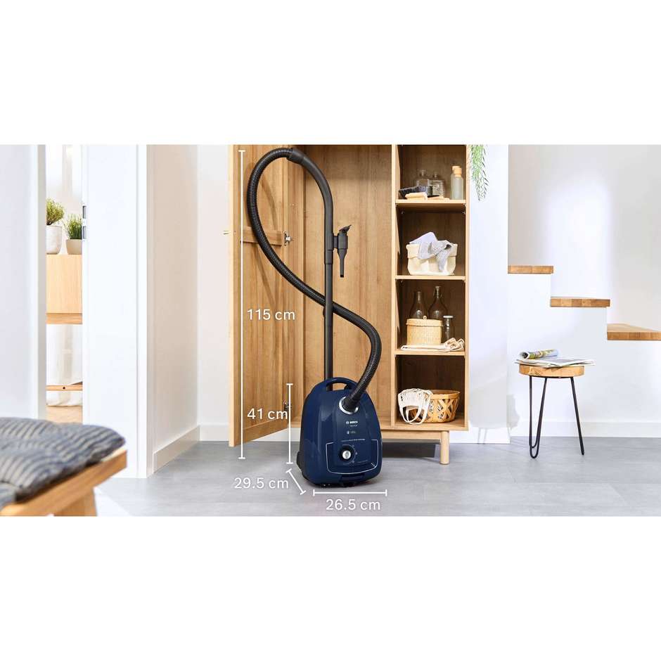 Bosch BGL38BU1 Serie 4 Aspirapolvere con sacco 600 W blu