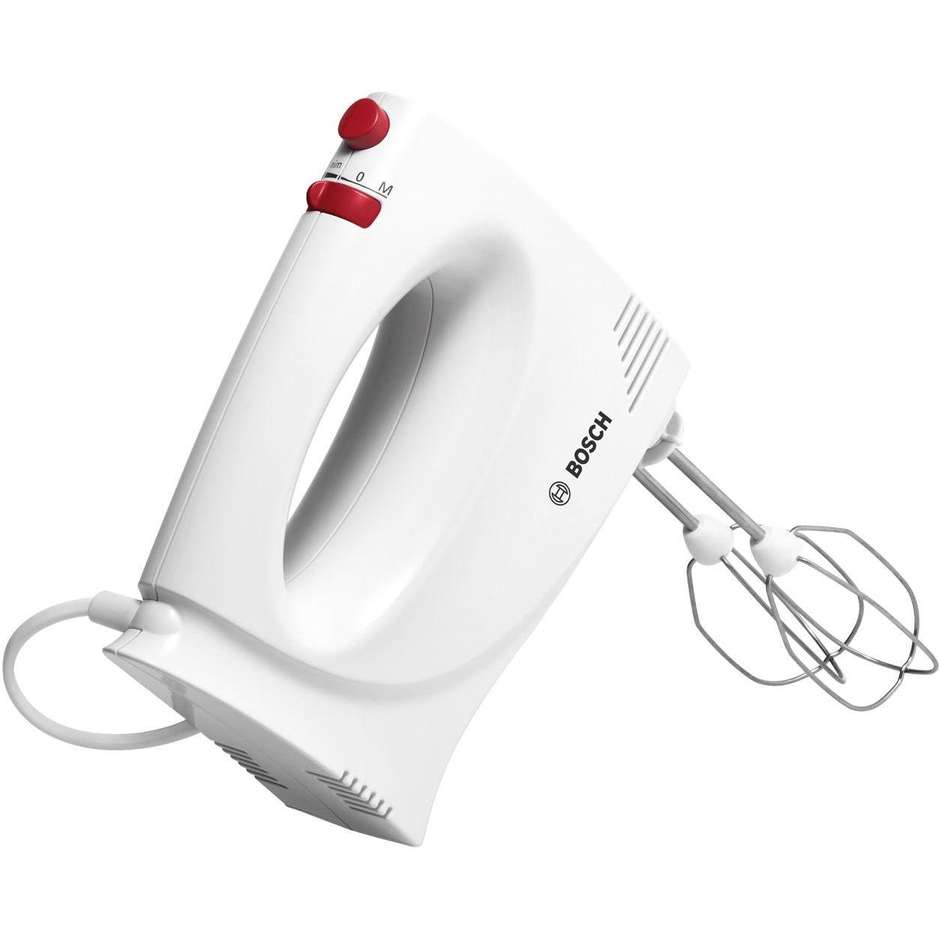 Bosch CleverMixx MFQP1000 Sbattitore Elettrico Silenzioso 300W 2 Velocit&agrave; + Turbo Bianco