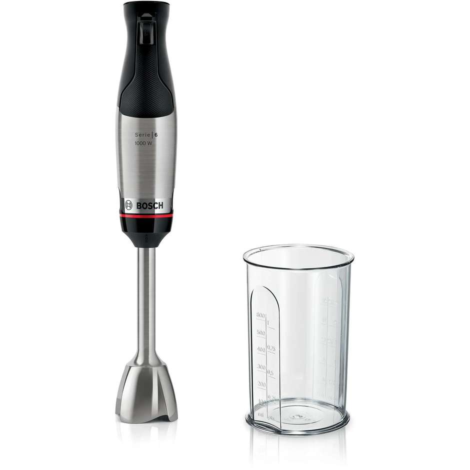 Bosch ErgoMaster Serie 6 MSM6M610 Frullatore a Immersione 1000 W con Giunto in Ceramica e Lame QuattroBlade