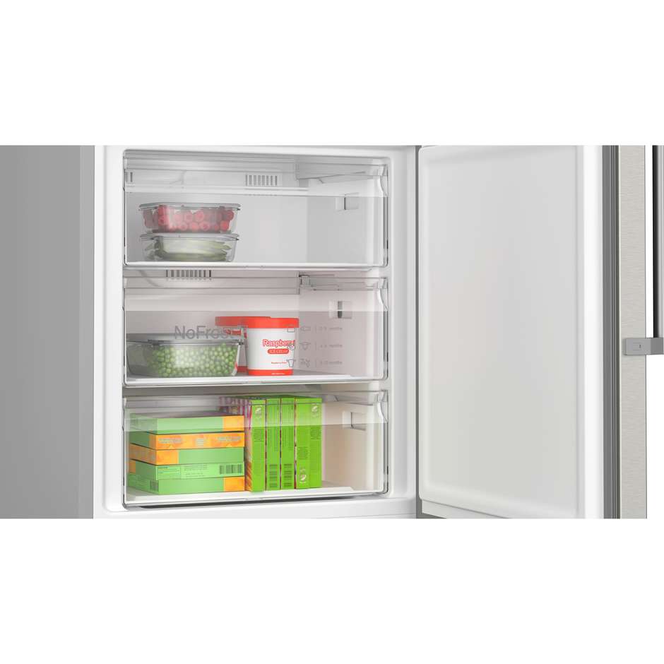 Bosch KGN49AICT Frigorifero Combinato 440 Litri Classe C Acciaio Inox