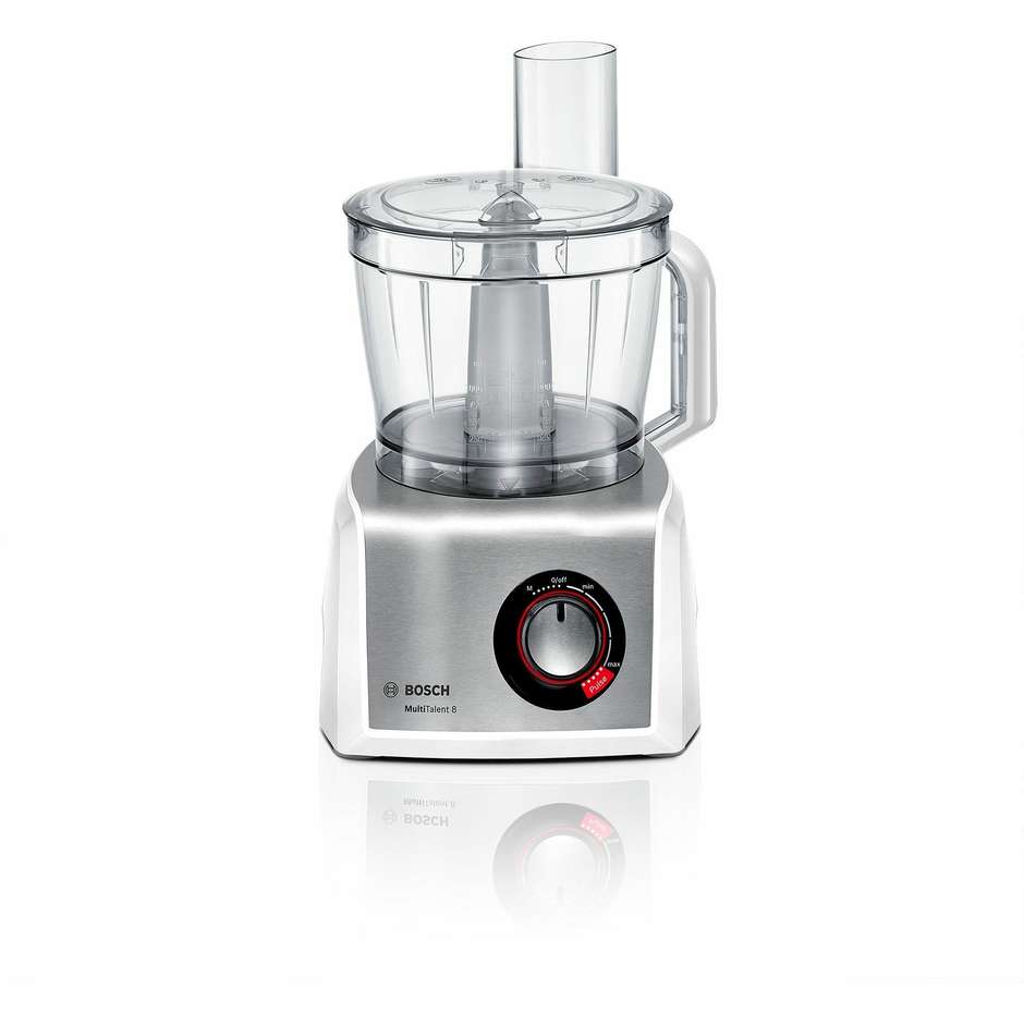 Bosch MC812S814 Food processor MultiTalent 8 + Accessori Potenza 1250 W Colore Bianco, Inox spazzolato