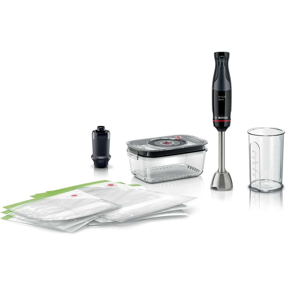 Bosch MSM4B6V2 Frullatore a immersione + Accessori Potenza 1000 W Colore Nero
