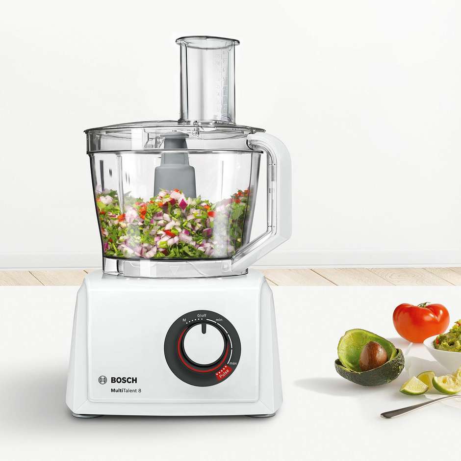 Bosch MultiTalent 8 MC812W501 Robot da Cucina Multifunzione 1000W Ciotola 3,9L Frullatore Tritan 1,5L Bianco