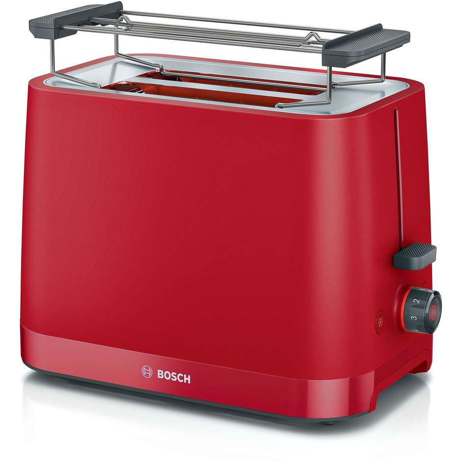 Bosch MyMoment TAT3M124 Tostapane Compatto 2 Fette 950W con Scaldabrioche Integrato Rosso