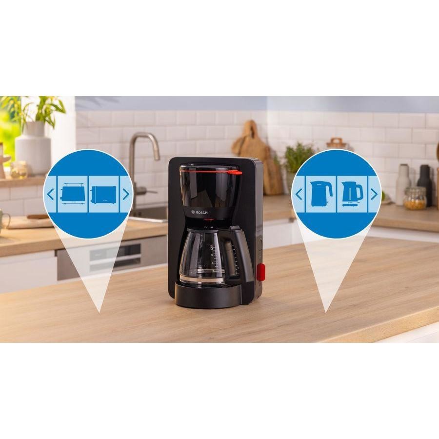 Bosch MyMoment TKA3M133 macchina da caffè americano nera, 1,4 L, 15 tazze