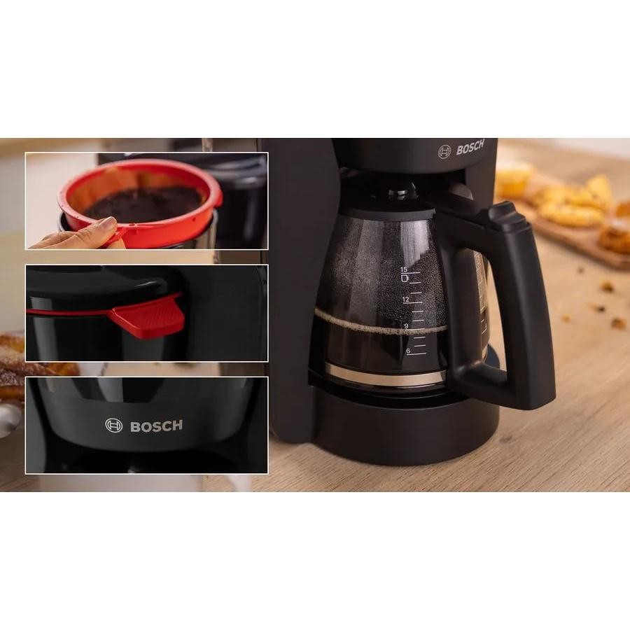 Bosch MyMoment TKA3M133 macchina da caffè americano nera, 1,4 L, 15 tazze