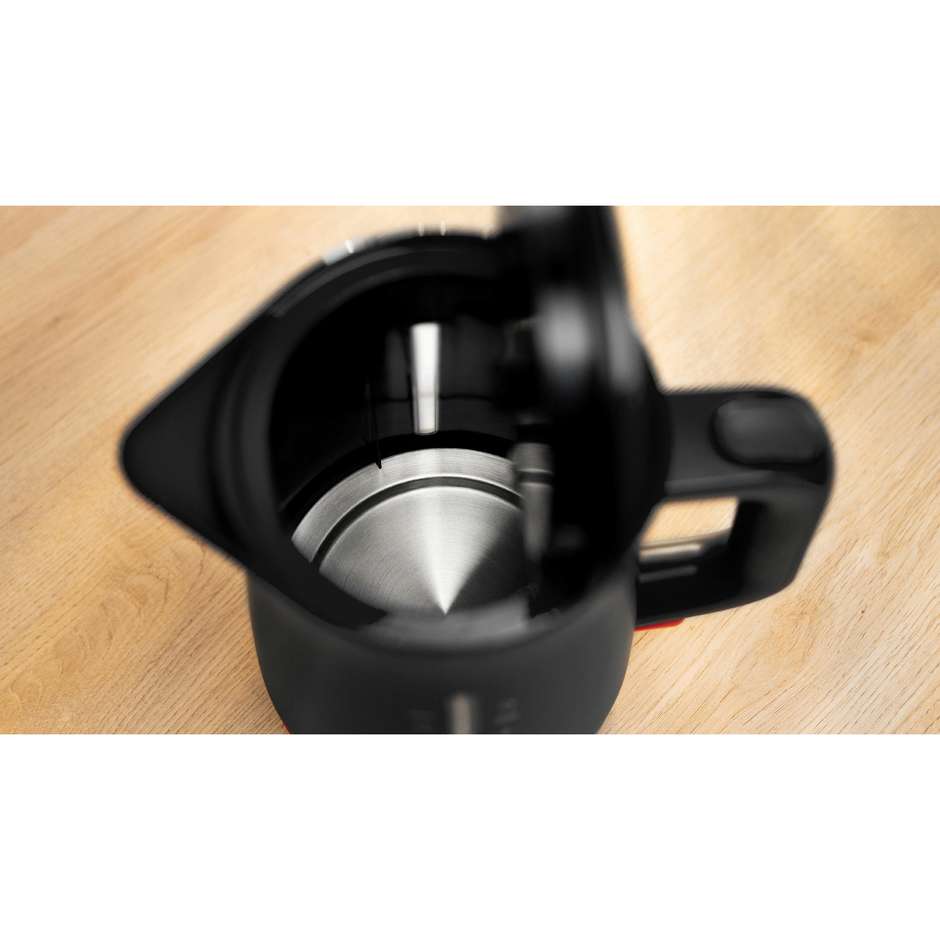 Bosch MyMoment TWK3M123 Bollitore Elettrico Compatto 2400W 1,7L Apertura Coperchio a 90° Nero Opaco