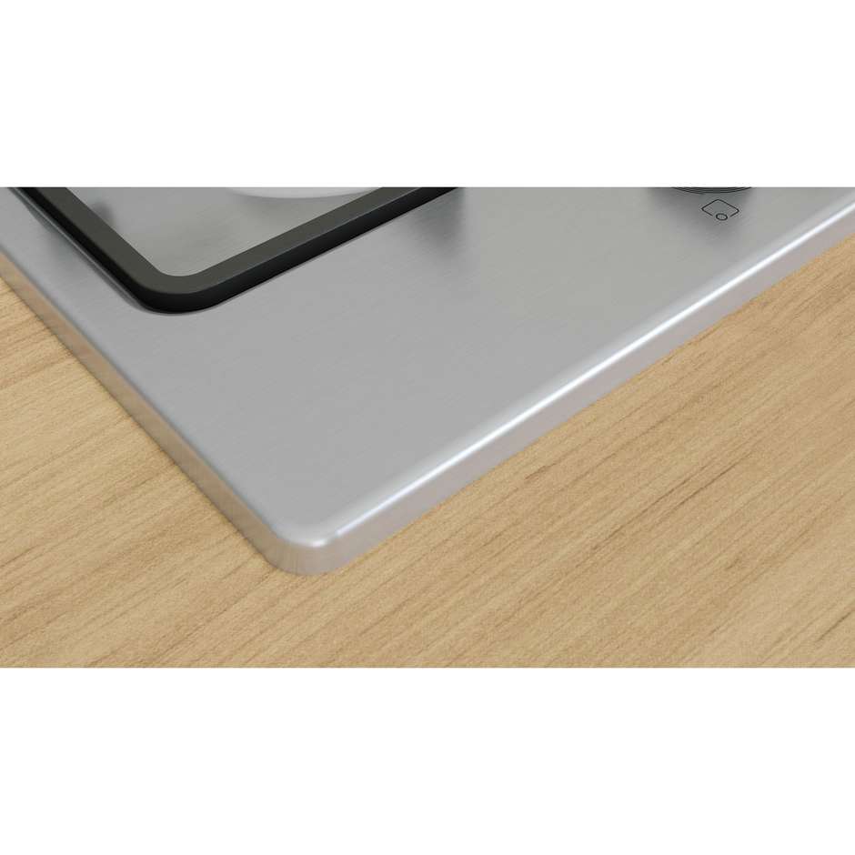 Bosch PGH6B5K60 Piano cottura a gas 60 cm 4 bruciatori inox con wok