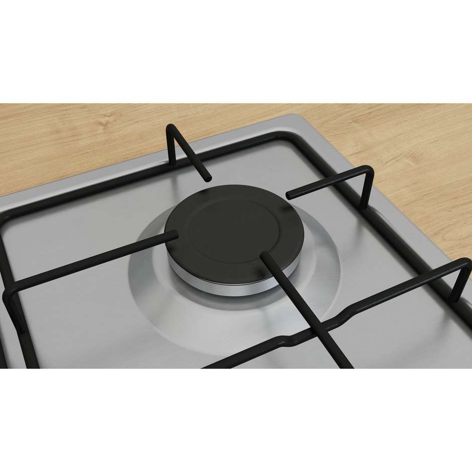 Bosch PGP6B5K85 Serie 4 Piano Cottura a Gas 60 cm 4 Fuochi Inox Griglie Smaltate Continue