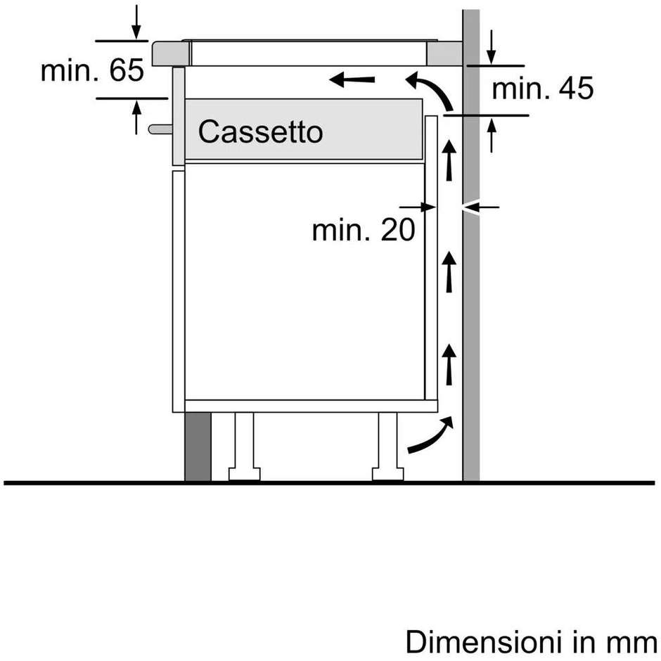 BOSCH PUG611AA5E Piano Cottura a Induzione 60 cm 4 Zone Touch Control Nero