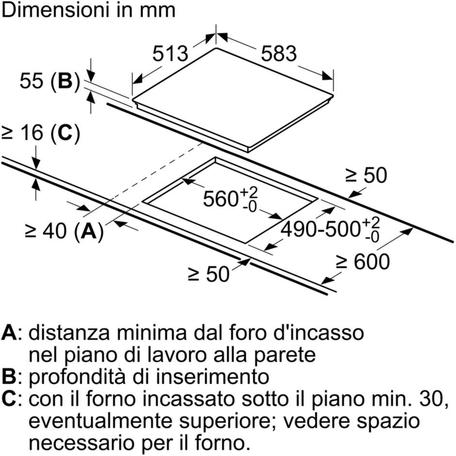 Bosch PVS645FB5E Piano cottura a induzione 60 cm 4 zone Vetroceramica Nero